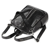 Sac à Dos de Voyage à Motif Croco en Cuir pour Femme