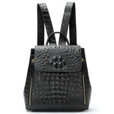 Sac à Dos en Cuir à Motif Croco de Luxe pour Femme