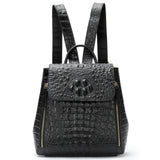 Sac à Dos en Cuir à Motif Croco de Luxe pour Femme