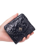 Porte Carte Imprimé en Cuir de Luxe pour Femme