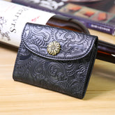 Porte Carte Imprimé en Cuir de Luxe pour Femme