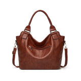 Sac Cabas Chic de Grande Capacité en Cuir Vintage