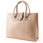 Porte Document à Bandoulière Business en Cuir à Motif Croco