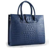 Porte Document à Bandoulière Business en Cuir à Motif Croco