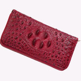 Portefeuille en Cuir à Motif Croco Décontracté pour Femme