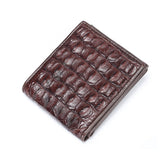 Porte Carte à Deux Volets Chic en Cuir à Motif Crocodile