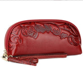 Portefeuille en Cuir avec Sangle Détachable pour Femme