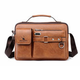 Sac Bandoulière Business avec Poignée en Cuir pour Homme