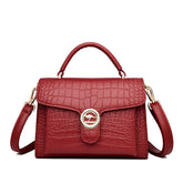 Sac à Main Effet Croco Classique en Cuir de Luxe