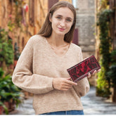 Portefeuille en Cuir de Luxe à Effet Croco pour Femme