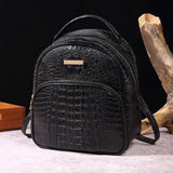 Sac à Dos Effet Croco de Petit Format Chic pour Femme