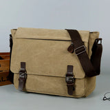 Sac Bandoulière Rétro de Grand Format en Toile pour Homme