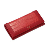 Portefeuille en Cuir de Luxe à Effet Croco pour Femme