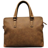Sac Ordinateur à Main Vintage en Cuir de Luxe