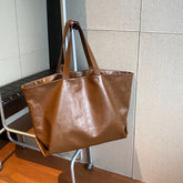 Sac Cabas Classique de Grande Capacité en Cuir