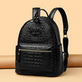Sac à Dos en Cuir à Motif Croco de Luxe pour Femme