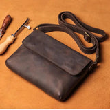 Sacoche en Cuir Vintage pour Homme - Marron