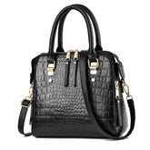 Sac Bandoulière Classique en Cuir à Motif Croco Femme