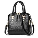 Sac Bandoulière Classique en Cuir à Motif Croco Femme