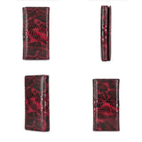 Portefeuille en Cuir de Luxe à Effet Croco pour Femme