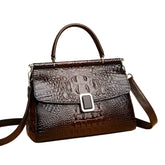 Sac Bandoulière Chic en Cuir Croco pour Femme
