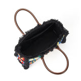 Sac Bandoulière Décontracté Fourre-tout Tressé au Crochet