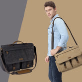 Sac Bandoulière de Grande Capacité en Toile pour Homme