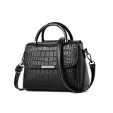 Sac Bandoulière en Cuir Croco de Grande Capacité