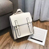 Sac Bandoulière à Dos en Cuir Style Collège