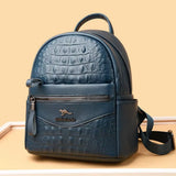 Sac à Dos Effet Croco de Petit Format Chic pour Femme