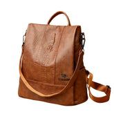 Sac à Dos de Voyage à Motif Croco en Cuir pour Femme