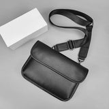 Sacoche Messager à Fermeture Eclaire de Luxe en Cuir