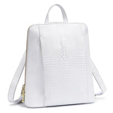 Sac à Dos en Cuir à Motif Croco pour Femme