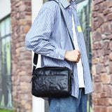 Sacoche Messager à Fermeture Eclaire de Luxe en Cuir