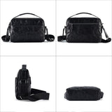 Sacoche Messager à Fermeture Eclaire de Luxe en Cuir