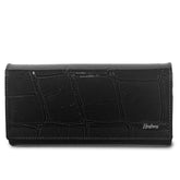 Portefeuille Classique à Motif Croco Elégant pour Femme