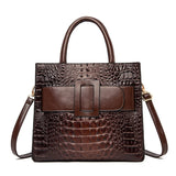 Sac Bandoulière à Main en Cuir Croco de Luxe
