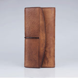 Portefeuille Long Vintage à Compartiments en Cuir Homme