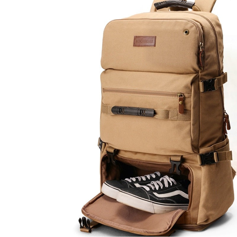 Sac de Voyage et Randonnée Multipoches en Toile Décontracté