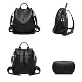 Sac à Dos en Cuir à Motif Croco pour Femme