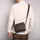 Sacoche Horizontale Simple en Cuir de Luxe Homme