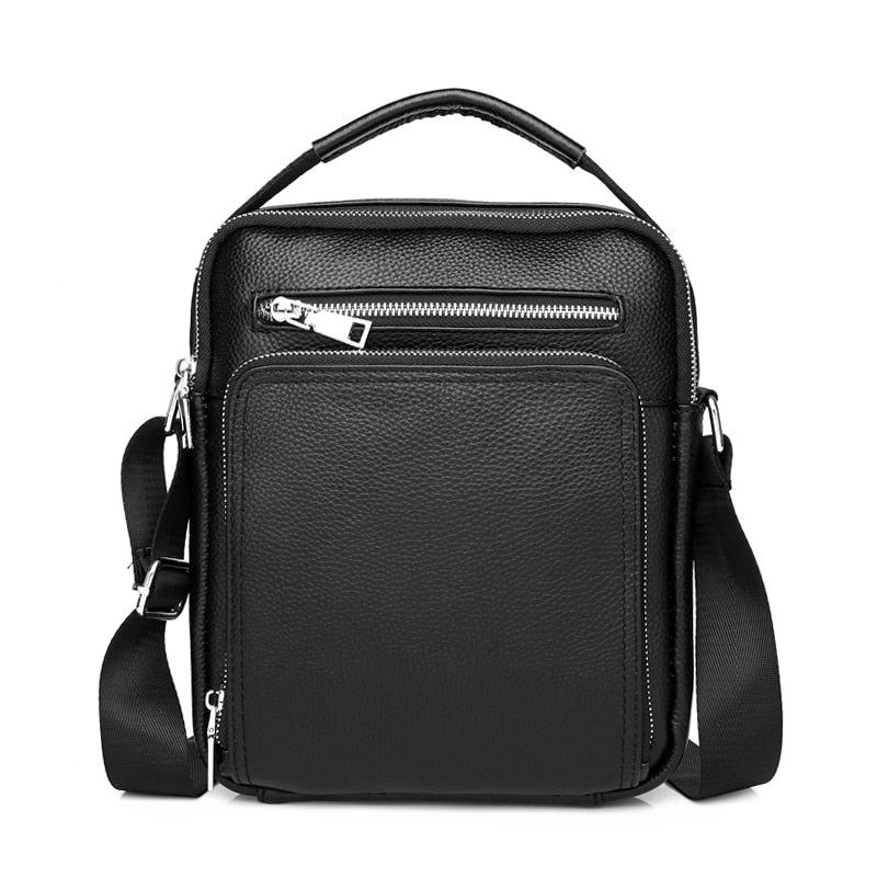 Sac Bandoulière avec Poignée en Cuir Simple pour Homme