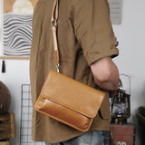 Sacoche à Bandoulière Décontracté en Cuir pour Business