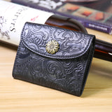 Porte Carte Imprimé en Cuir de Luxe pour Femme