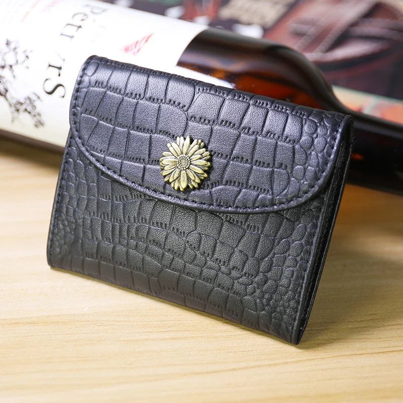 Porte Carte Imprimé en Cuir de Luxe pour Femme