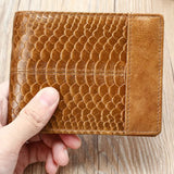 Porte Carte à Deux Volets Chic en Cuir à Motif Crocodile