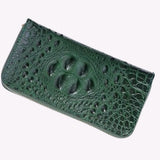Portefeuille en Cuir à Motif Croco Décontracté pour Femme