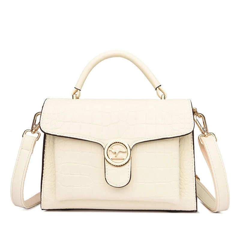 Sac à Main Effet Croco Classique en Cuir de Luxe