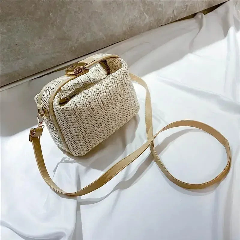 Sac À Main En Paille Chic Avec Bandoulière