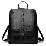 Sac à Dos en Cuir à Motif Croco pour Femme